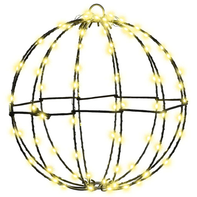 Piłka z 192 diodami LED 2 pcs Ciepła biel 30 x 30 x 32 cm Metal