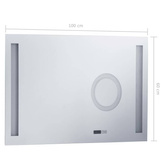 vidaXL Lustro łazienkowe z LED i czujnikiem dotykowym, 100x60 cm model standard