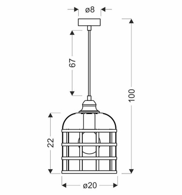 Lampa wisząca czarna/miedziana metalowa 40W E27 Soleto 31-78452