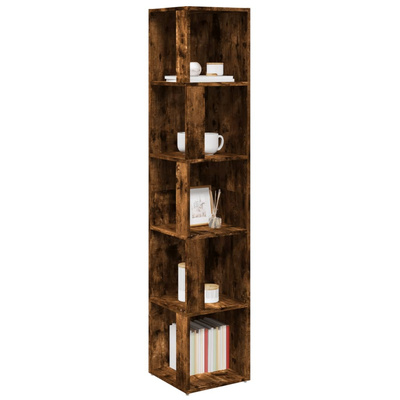 Szafka narożna, przydymiony dąb, 33x33x164,5 cm