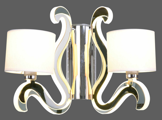 Kinkiet podwójny chromowy E14 święcące ramię LED Ambrosia Candellux 22-33871
