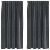 Zasłony zaciemniające 2 pcs Jasnoszary 140 x 175 cm Aksamit
