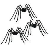 Dekoracja Pająka na Halloween 3 pcs Czarny 200 cm
