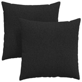 Poduszki na sofę 2 pcs Czarny 80 x 80 cm tkanina