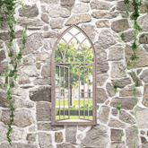 Lustro ogrodowe, piaskowe, 100x45 cm, żelazne vidaXL