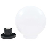 Lampy zewnętrzne LED, 2 szt., kule 25 cm, PMMA