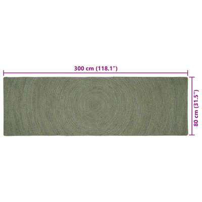 Dywany pokojowe Oliwkowy zielony 80 x 300 cm Juta