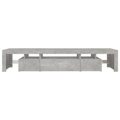 vidaXL Szafka pod TV z oświetleniem LED, szarość betonu 215x36,5x40 cm