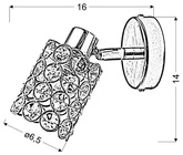 Lampa ścienna kinkiet 1X40W G9 mosiądz YORK 91-70098