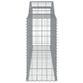 Kosze gabionowe, 25 szt, 300x50x100/120cm, galwanizowane żelazo
