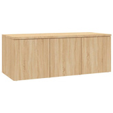 vidaXL Szafka pod TV, dąb sonoma, 80x34x30 cm, materiał drewnopochodny