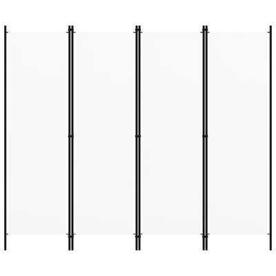 Parawan 4-panelowy, biały, 200 x 180 cm