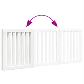 Składana bramka zabezpieczająca dla psa, 3 panele, biała, 150cm