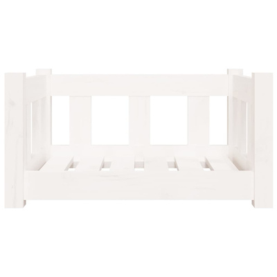 vidaXL Legowisko dla psa, białe, 55,5x45,5x28 cm, lite drewno sosnowe