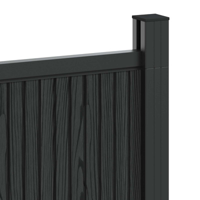 Panel ogrodzeniowy 7 szt. 1230 x 186,5 cm WPC i aluminium