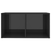 vidaXL Szafka pod TV, wysoki połysk, szara, 72x35x36,5 cm
