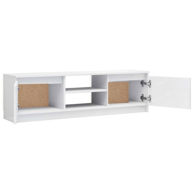 vidaXL Szafka pod TV, wysoki połysk, biała, 120x30x35,5 cm