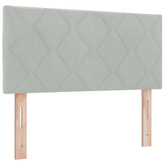 Łóżko kontynentalne z materacem jasnoszary 90 x 190 cm Welur