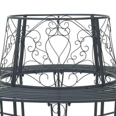 Ławka Drzewna 8 -osobowy Ø 160 x 89 cm steel Srebrnoszary