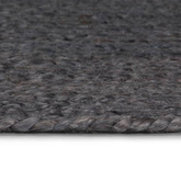 vidaXL Ręcznie wykonany dywan z juty, okrągły, 90 cm, ciemnoszary