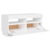 vidaXL Szafka pod TV z oświetleniem LED, biała, 80x35x40 cm