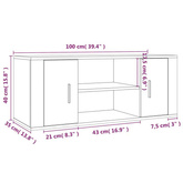 vidaXL Szafka pod TV, szarość betonu, 100x35x40 cm wariant 5