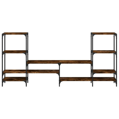 vidaXL Szafka pod TV, przydymiony dąb, 206,5x28,5x95 cm
