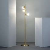 Lampa Podłogowa Złota Kule Abruzzo Pugilia 3xE27