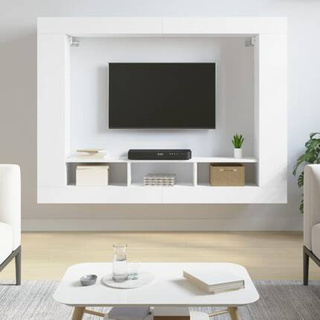 Szafka pod TV, biała, 152x22x113 cm, materiał drewnopochodny vidaXL