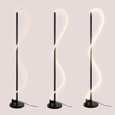 Nowoczesna Lampa podłogowa Czarna LED 30W 3000K Abruzzo Spirali