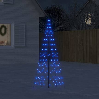 vidaXL Choinka z lampek, na maszt, 200 niebieskich LED, 180 cm
