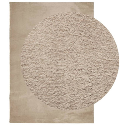 vidaXL Dywan HUARTE z krótkim włosiem, piaskowy, 140x200 cm