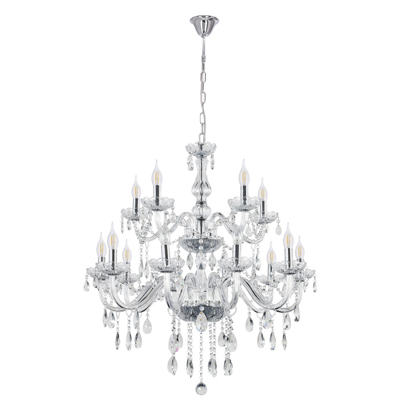 Cristallo lampa wisząca chromowy 15x40W E14 transparentny 30-30399
