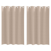Firany blackout z kółkami 2 pcs Ciemnoszary 175 x 140 cm