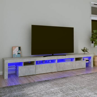 Szafka pod TV z oświetleniem LED, szarość betonu, 260x36,5x40cm vidaXL