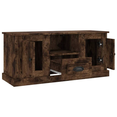 vidaXL Szafka pod TV, przydymiony dąb, 100x35,5x45 cm