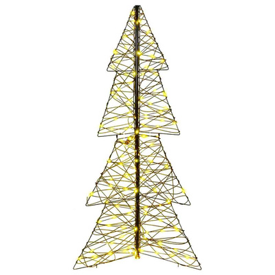 Choinka z 160 diodami LED Ciepła biel 150 cm rattan