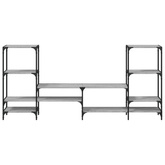 vidaXL Szafka pod TV, szary dąb sonoma, 206,5x28,5x95 cm