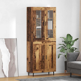 Highboard 2 szt. Stare drewno 69,5 x 34 x 180 cm