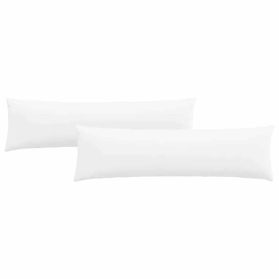 Poduszki na sofę 2 pcs Biały 145 x 40 cm tkanina