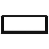 Półki ścienne kostki, 4 szt., czarne, 60x15x23 cm