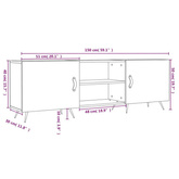 vidaXL Szafka pod TV, wysoki połysk, biała, 150x30x50 cm
