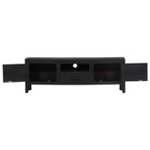 vidaXL Szafka pod TV, czarna, 118 x 30 x 40 cm, lite drewno mango