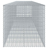Kosz gabionowy z pokrywą, 650x100x100 cm, galwanizowane żelazo