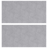 Stopień Prostokątny 2 pcs Srebrny 50 x 25 cm Aluminium