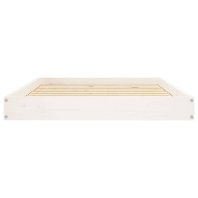 vidaXL Legowisko dla psa, białe, 101,5x74x9 cm, lite drewno sosnowe