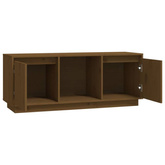 vidaXL Szafka pod TV, miodowy brąz, 110,5x35x44cm, lite drewno sosnowe