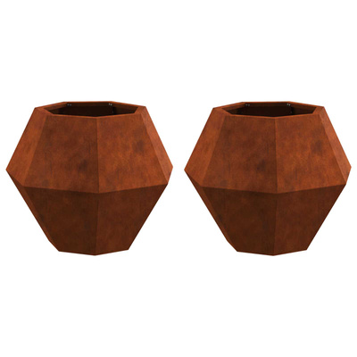 Donica 2 pcs Rdzawy 50 x 50 x 40 cm