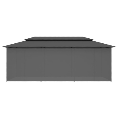 Altana z zasłonami, 600x298x270 cm, antracytowa