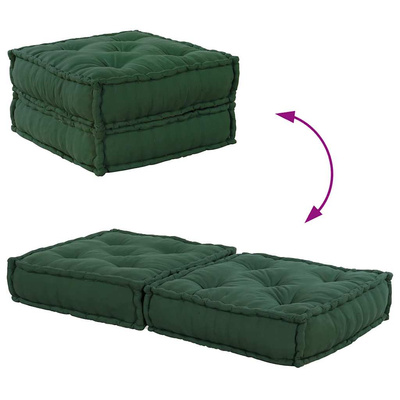 Modułowa sofa zielony 70x70x36 tkanina